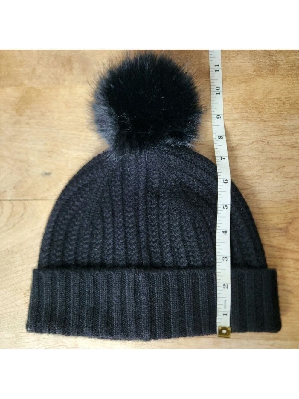 La Seine 100% Cashmere Hat with Pompom NWOT - Picture 6 of 8